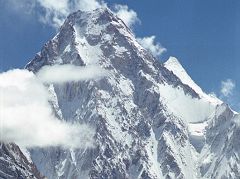 32 Gasherbrum IV From Baltoro Glacier Between Goro II and Concordia I continued up the Baltoro Glacier towards Concordia with Gasherbrum IV (colloquially called G4) dead ahead. The slightly taller Gasherbrum II (G2, 8035m) looms over G4's shoulder.